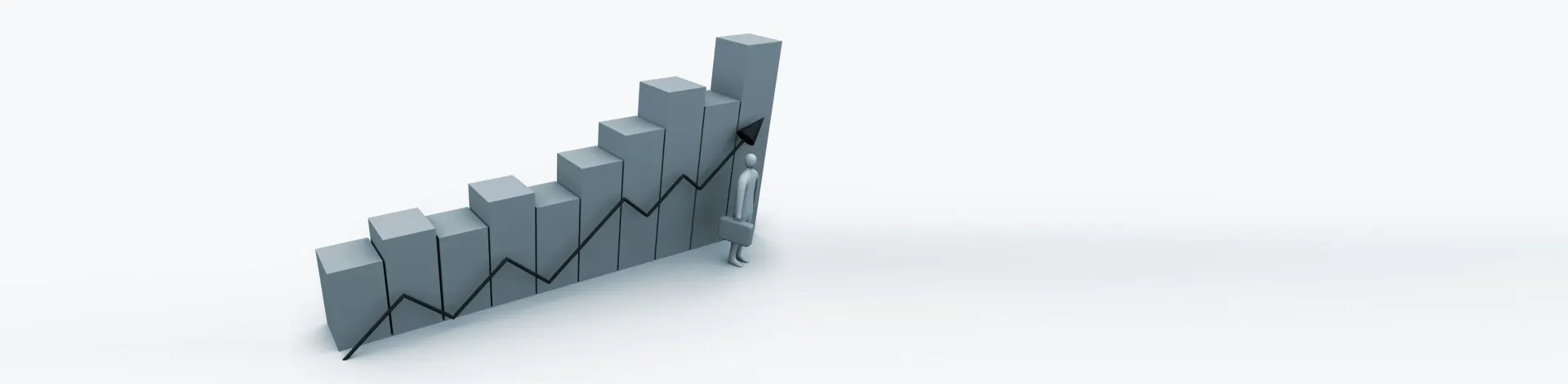 Gráfico de barras em crescimento